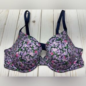 Victoria's Secret Floral Convertible Lined Demi Bra Size 38B